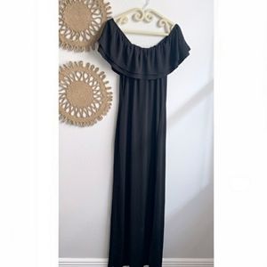 Off Shoulder Black Dress